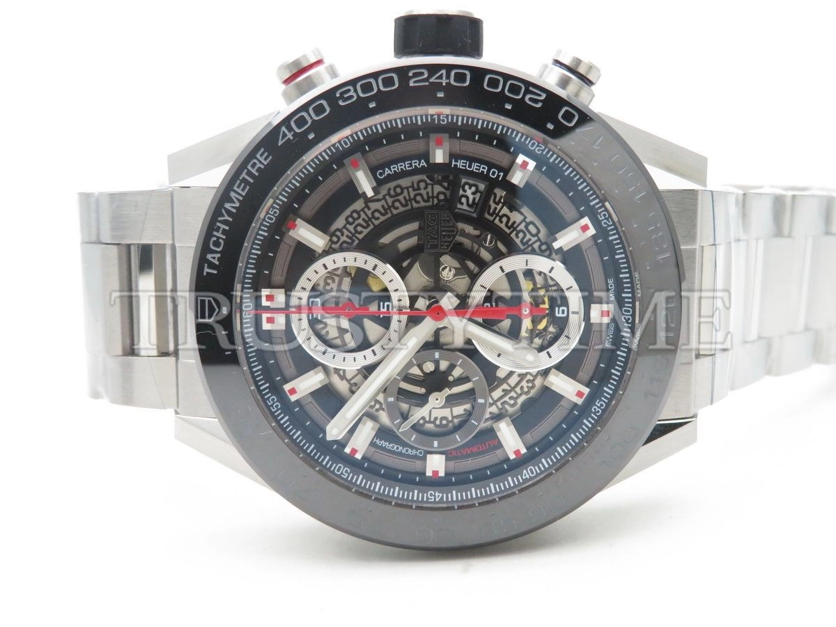 Копия часов Tag Heuer Carrera Calibre HEUER 01 Chronograph 45mm CAR2A1W.BA0703 Арт.TG-0399