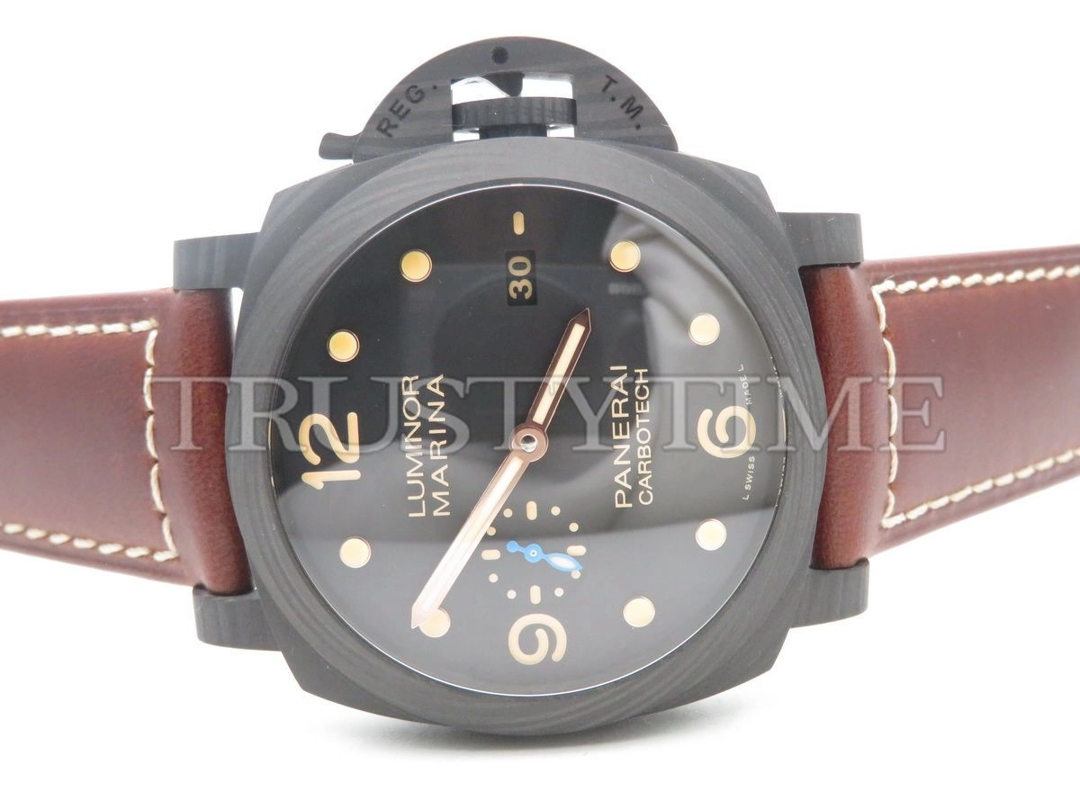 Копия часов Panerai Luminor 1950 3 Days Automatic Carbotech 44mm PAM00661 Арт.PN-0716