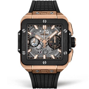 Копия часов Hublot Square Bang Unico King Gold Ceramic 821.OM.0180.RX Арт.HB-1226