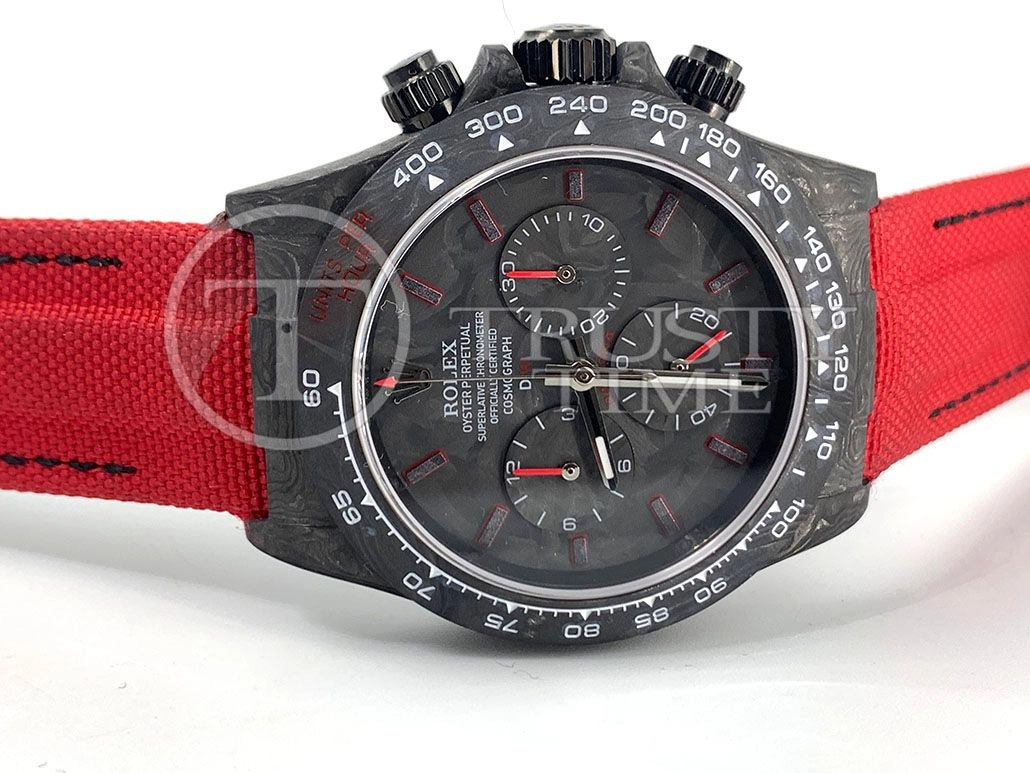 Копия часов Rolex Cosmograph Daytona DIW All Carbon Red Edition Арт.RX-2301