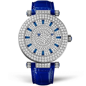 Копия часов Franck Muller Ladies Collection Round Double Mystery 42-DM-D-2R-CD Blue Арт.FM-0679