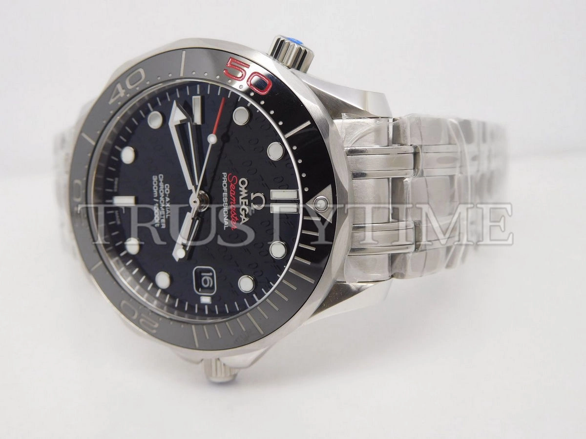 Копия часов Omega Seamaster Diver 300m Co-Axial Chronometer James Bond 50th Anniversary 41mm 212.30.41.20.01.005 Арт.OM-0718