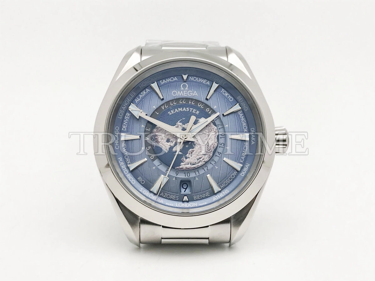Копия часов Omega Seamaster Aqua Terra Co-axial Master Chronometer GMT Worldtimer 43mm 220.10.43.22.03.002 Арт.OM-0990