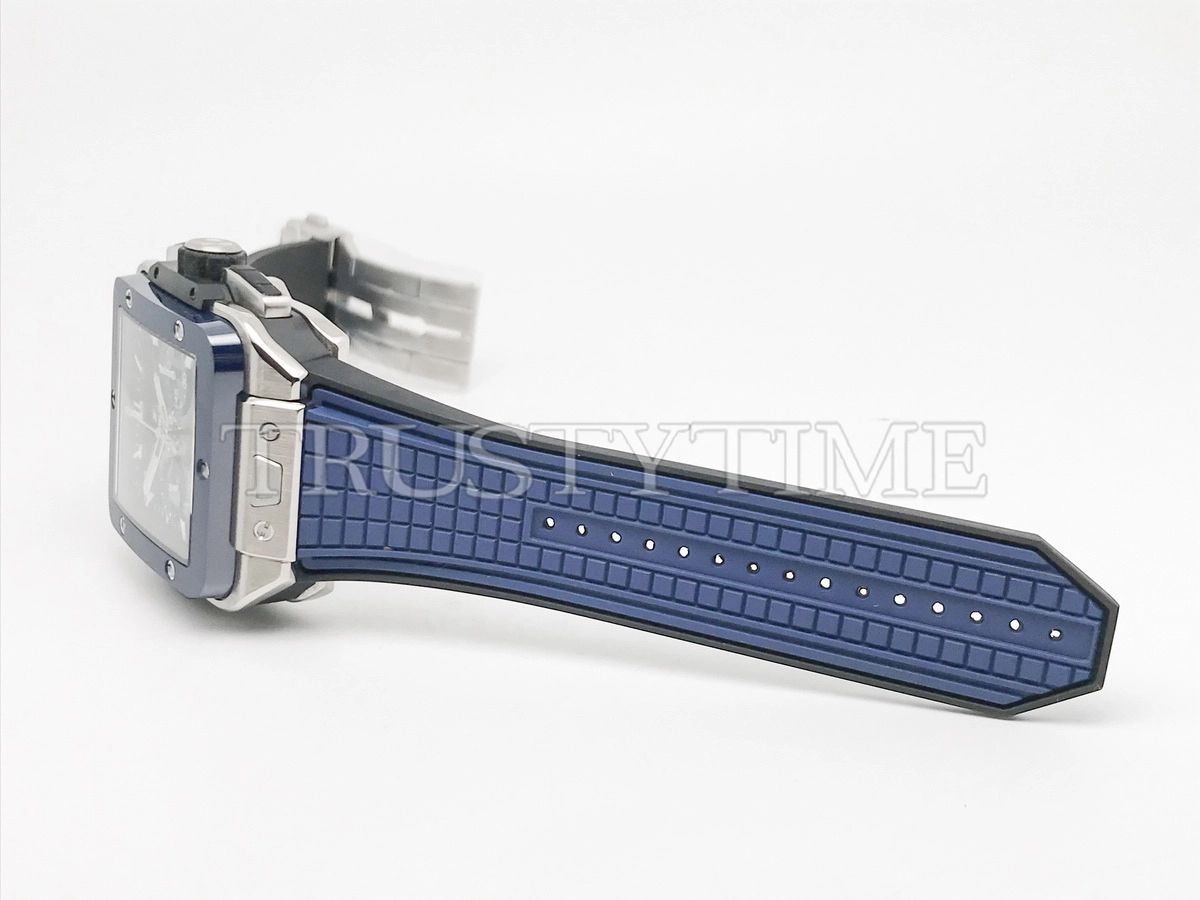 Копия часов Hublot Square Bang Unico Titanium Blue Ceramic 821.NL.5170.RX Арт.HB-1282