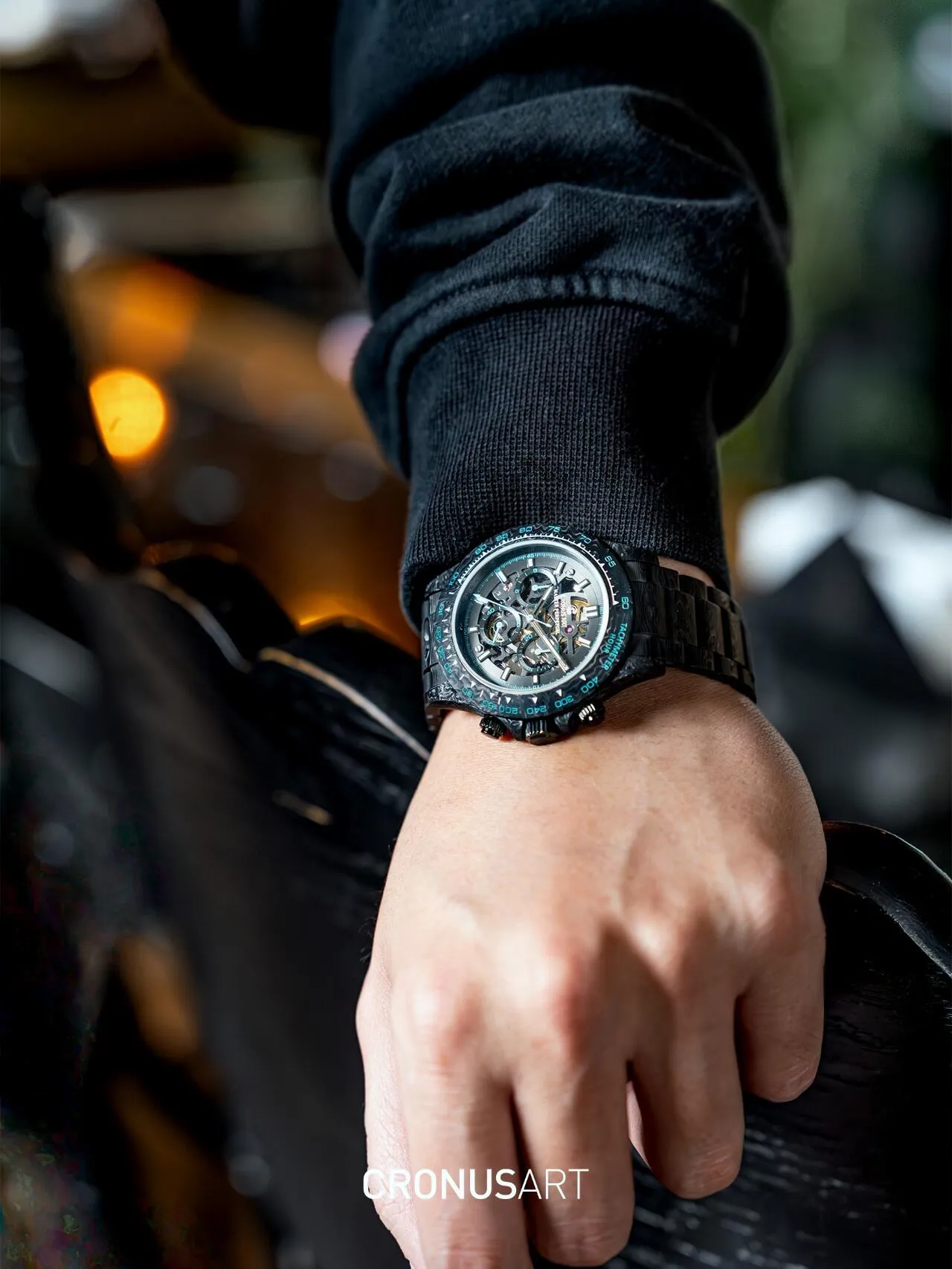 Копия часов CronusArt NTPT Carbon Fiber Watch Limited edition CM016-027 Арт.CA-0445