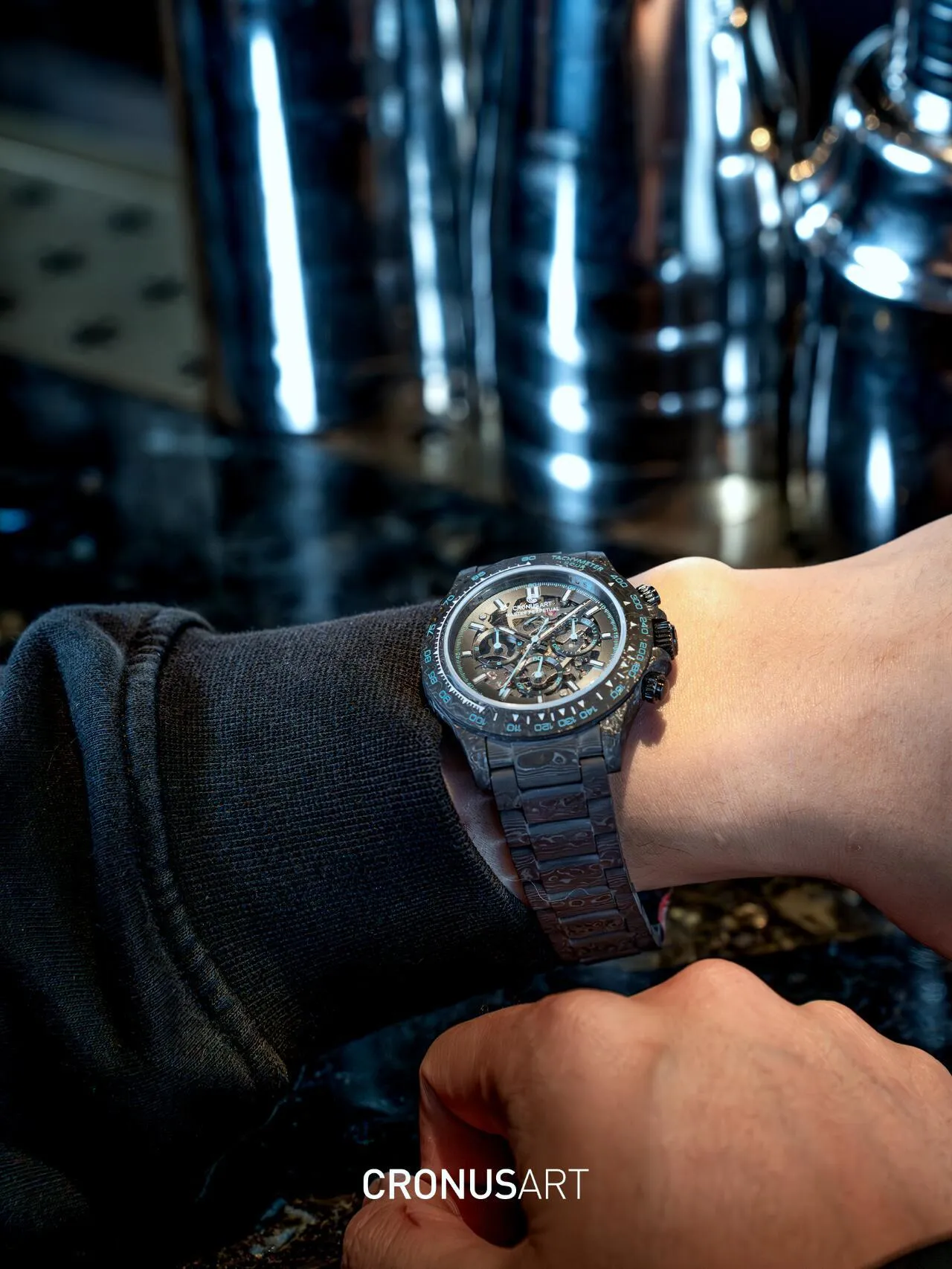 Копия часов CronusArt NTPT Carbon Fiber Watch Limited edition CM016-027 Арт.CA-0445